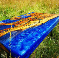 Electric Blue SHIMR Lighting Table by Beermat Customs Thumbnail